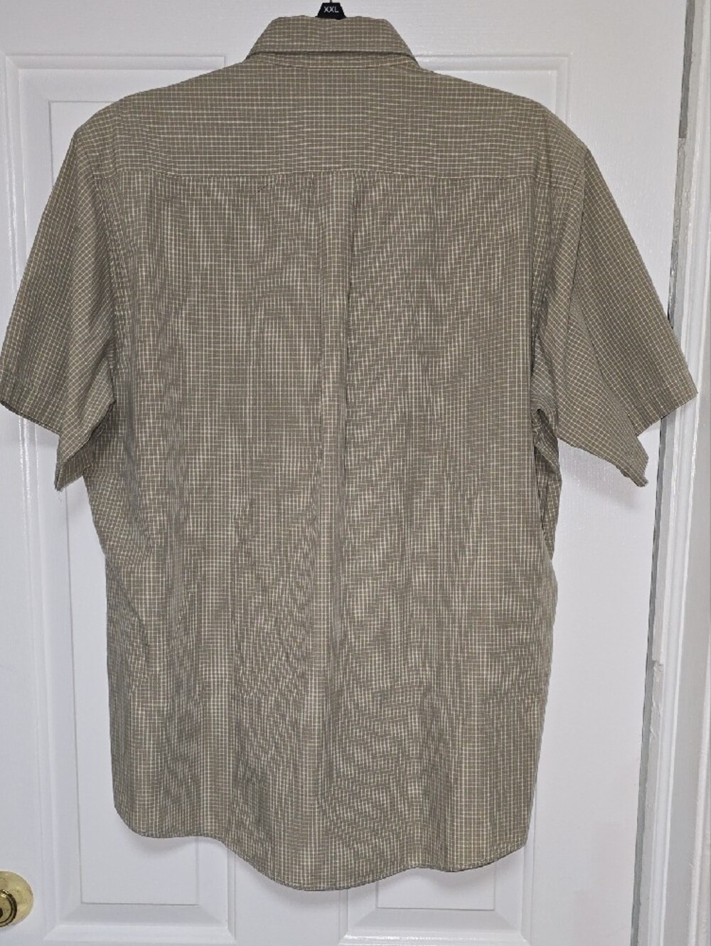 Hathaway Light Tan Short-Sleeve Button-Down Shirt Size 16.5 - Picture 7 of 9